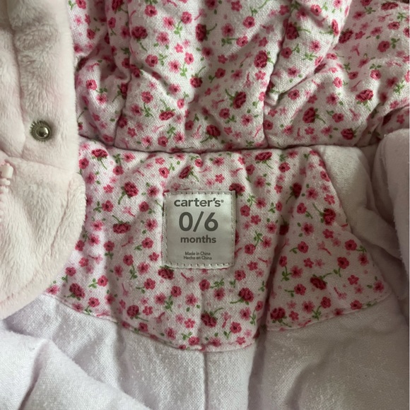 Carter's Infant Snowsuit 0-6M Fleece Car Seat Coat Sleep Slack - Picture 2 of 3
